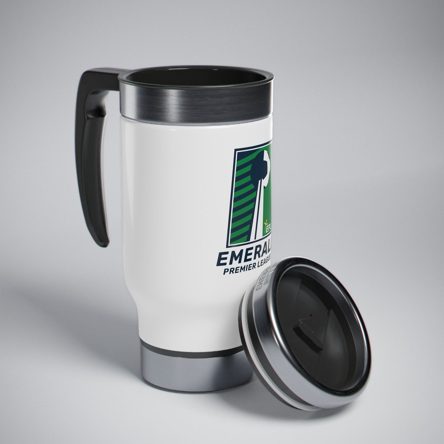 EPL Stainless Steel Travel Mug with Handle, 14oz