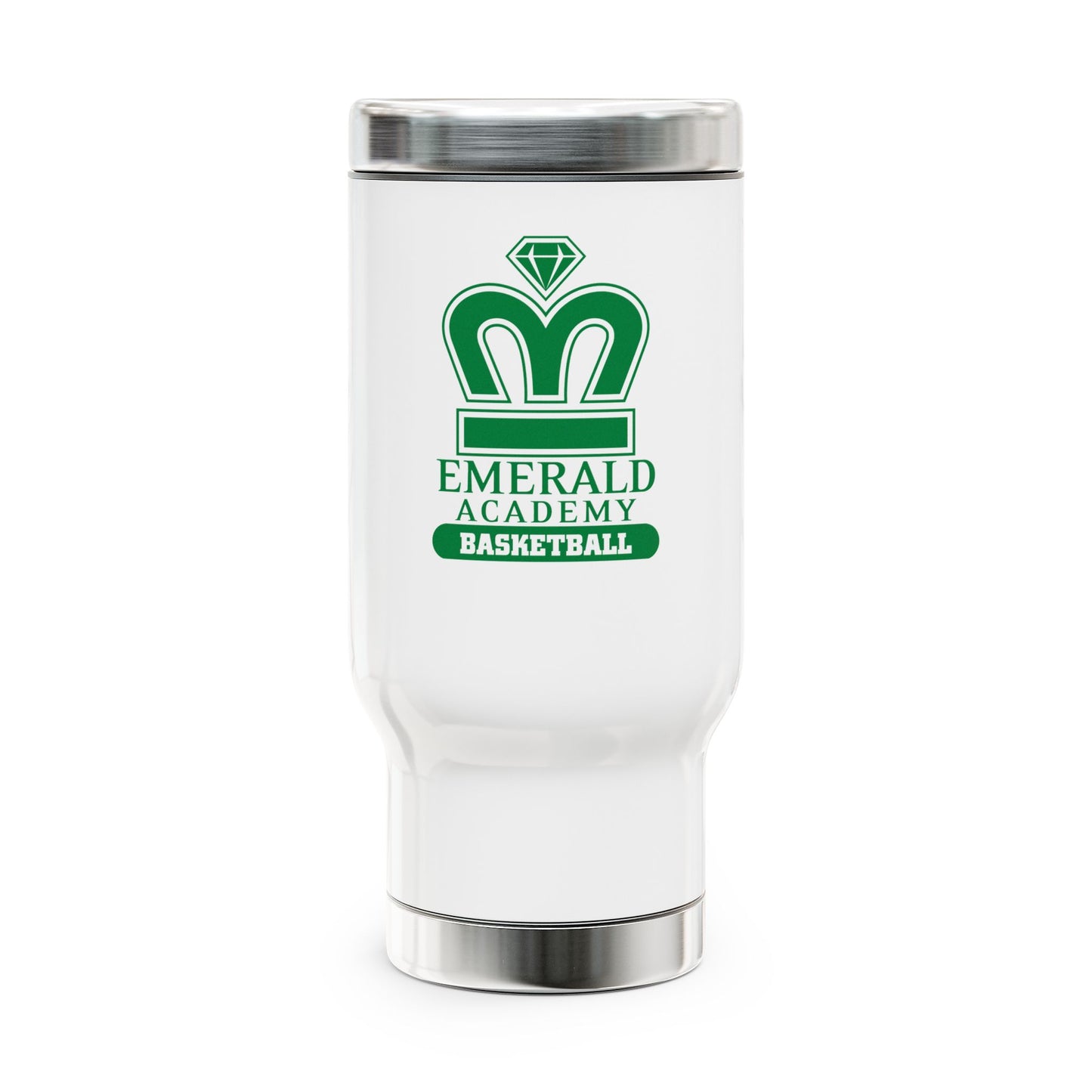 EA Basketball Stainless Steel Travel Mug with Handle, 14oz