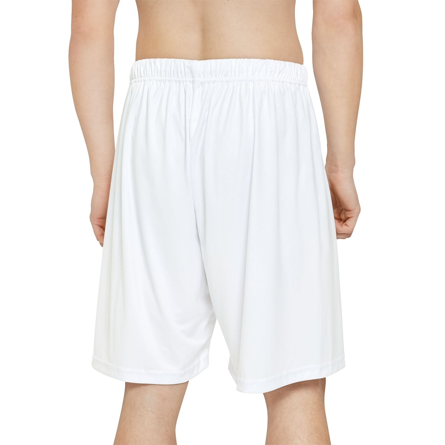 Men’s Basketball Shorts with Green & Yellow Cross Emblem — Athletic AOP Performance Shorts